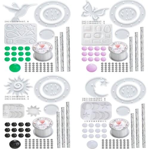 DIY Wind Chimes Resin Silicone Mold Windbell Sun Moon Star Hanging Ornaments Decoration Mold For Epoxy Resin Craft