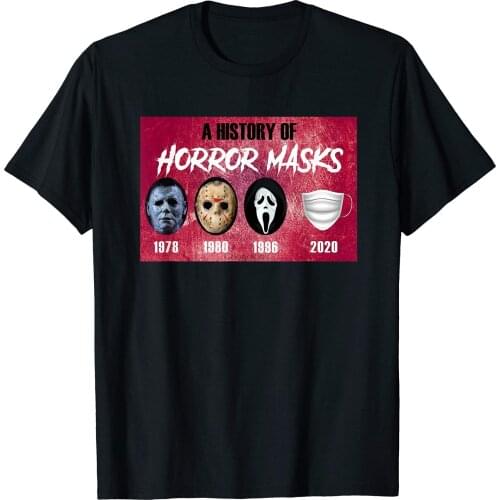 A history of horror masks funny T-Shirt