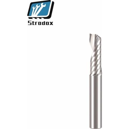 5PCS 3.175 single-edged spiral milling cutter PVC acrylic advertising engraving machine cutter head Jingdiao CNC Tool