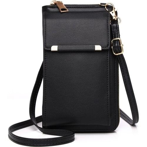 Womens Purse Leather Cellphone Holster Wallet Case Small Crossbody Shoulder Phone Bag Pouch Handbag Clutch For Ladies