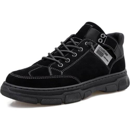 Leather Men Casual Shoes British Style Comfortable Men Fashion Walking Shoes Big Size Brown Black Man Soft Flat Footwear 2020