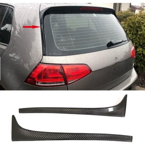 Carbon Fiber / Gloss Black Auto Car-styling Rear Roof Wing Lip Side Spoiler for Volkswagen Golf 7 MK7 7.5 2014 - 2018 Non GTI R
