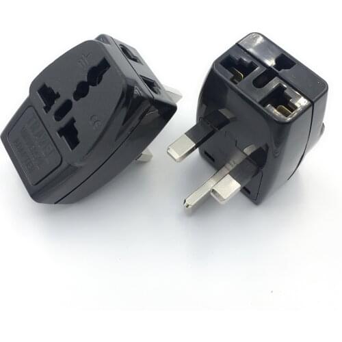 Universal AU US EU to UK Plug 3 in 1 International Travel Power Charger Adapter UK PLUG TYPE G Hong Kong Singapore Malaysia,1pcs