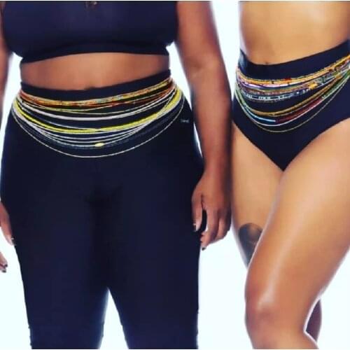 Bohemia Colorful Beaded Elasticity Waist Belly Chain for Women 2021 Fashion Summer Beach Waistband Bikini Beads Jewelry