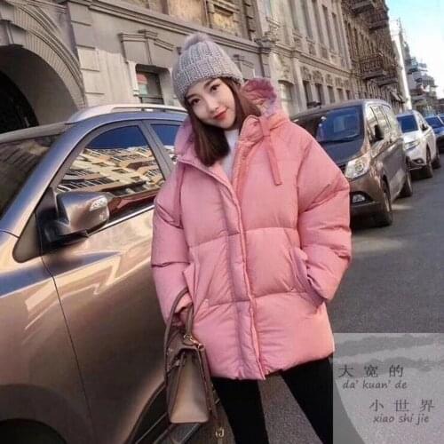2021 new down jacket womens fashion casual thick pure color warm drawstring waist hooded 90% white goose down jacket
