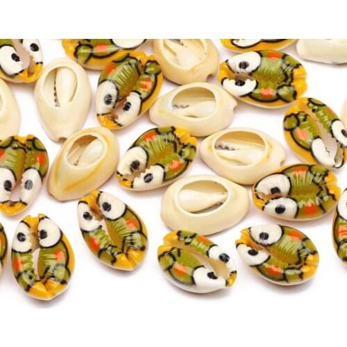 10-20mm Cute Frog Pattern Loose Beads 10-50pcs Natural Shell Spacer Beads For Jewelry Making DIY Necklace Bracelet Accessories