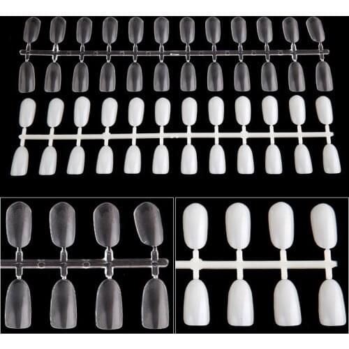 10pcs/lot Transparent Oval False Nail Art Painting Color Cards 24 Tips Nail Display Personal Practice Manicure Tools For Trainer