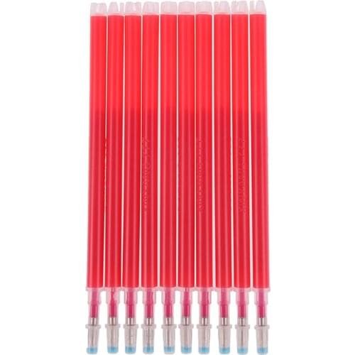 10pcs High Temperature Heat Erasable Fabric Marker Pen Refill for Fabric PU Leather Quilting Sewing Mark Pen Sewing Tool