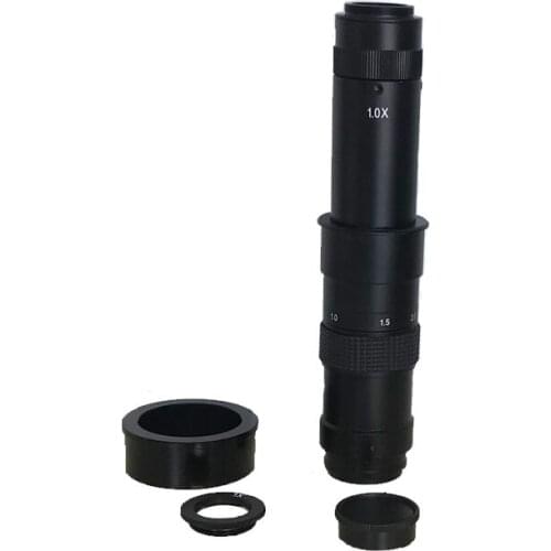 10X 180X 300X Parallel light path lens C-mount continuous zoom Magnifier for Microscope camera HD monocular lens