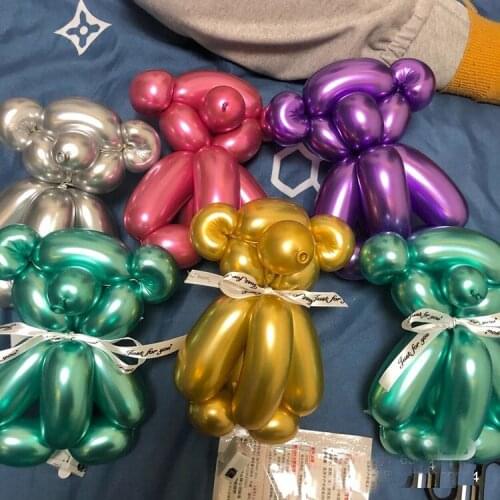 260 metal Locke creative color magic strip cartoon balloon modelling weave bear flowers balloon animals 100pcs/pcs