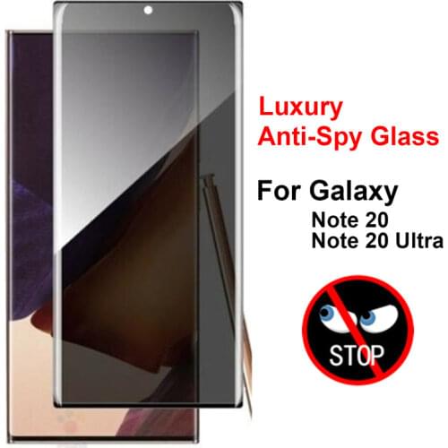 Anti-Spy Tempered Glass for Samsung Note 20 Ultra Full Cover Privacy Screen Protector for Galaxy Note 20 Ultra Protection Case