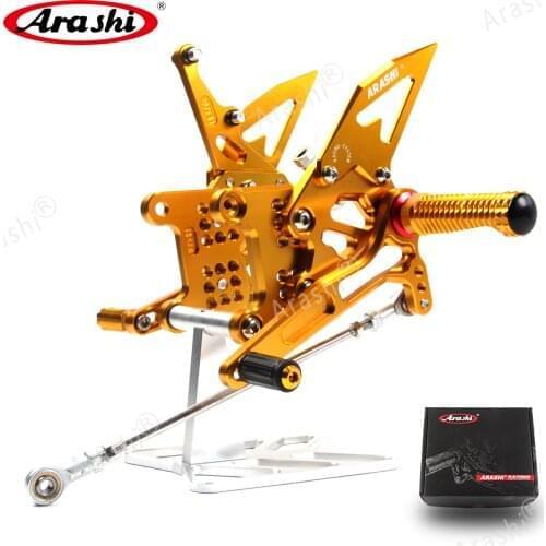 Arashi For TRIUMPH Daytona T595 / T509 / 955i 1997 - 2005 CNC Adjustable Footrests Rider Foot Pegs Rearset 1998 1999 2000 2001