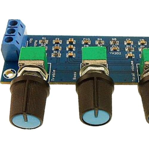 Audio Amplifier Passive Tone Plate Bass Treble Sound Adjustable Module YX202