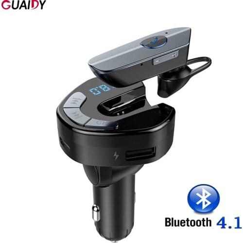 Car Chager Bluetooth Earphone With Micro Mobile Phone Adapter USB Type C Handsfree Fast Charge For Samsung Xiaomi Compatible