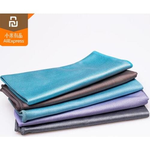 5 pieces of xiaomi mija fine fiber seamless scouring pad kitchen rag
