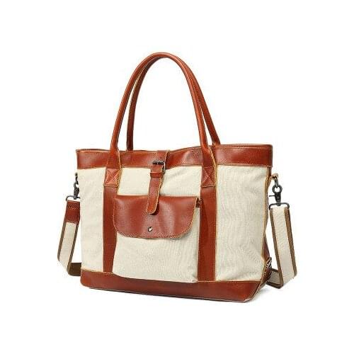 Women big canvas tote handbag for female casual large capacity top-handle one shoulder crossbody bag