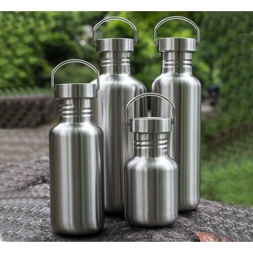 Water Bottle beer No Thermal Stainless Steel Drink Bottle 304 Sport Drinking Bottles Mug Cup Vacuum Flask BPA Free