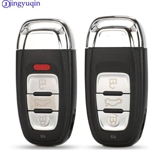 Jingyuqin 10ps 3/4 Buttons Smart Remote Car Key Shell Cover Case Fob For Audi A4L A6L Q5 A5 754C / 754G
