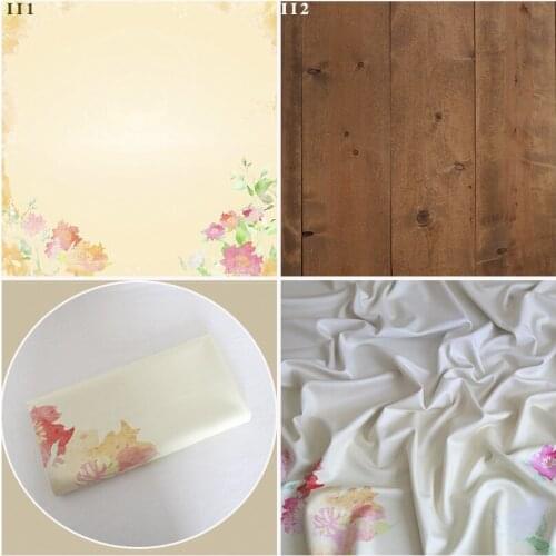 Baby Girl Photography Backdrops Newborn Wood Floor Background Doubled Side Newborn Boy Posing Fabric Studio Photo Props