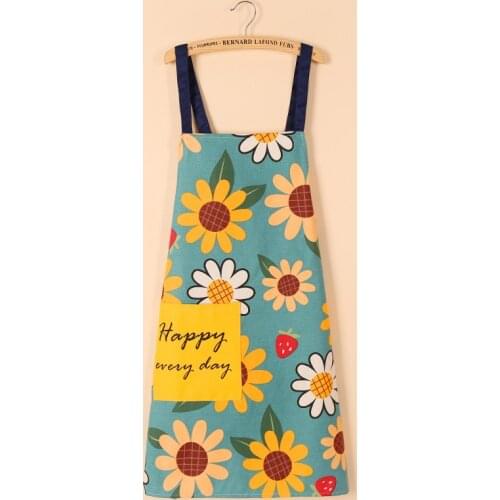 For Home and Korean Fashion Pure Cotton Adult Kitchen Restaurant Coffee Cleaning Apron Baking Accessories Stain Resistant