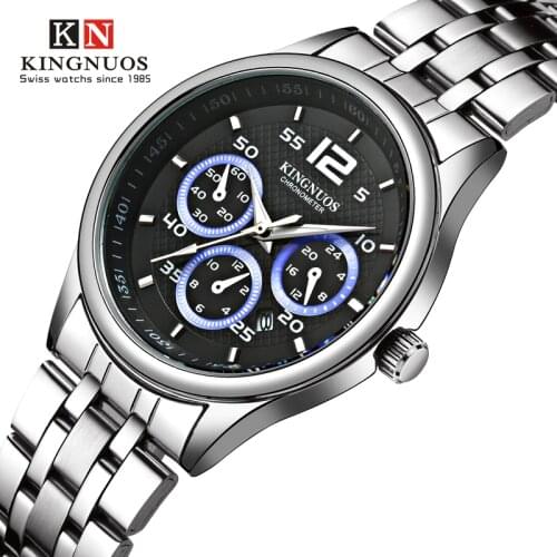 KINGNUOS 2020 High Quality Quartz Watch Mens Watches Top Brand Luxury Famous Wristwatch For Male Clock Hodinky Relogio Masculino