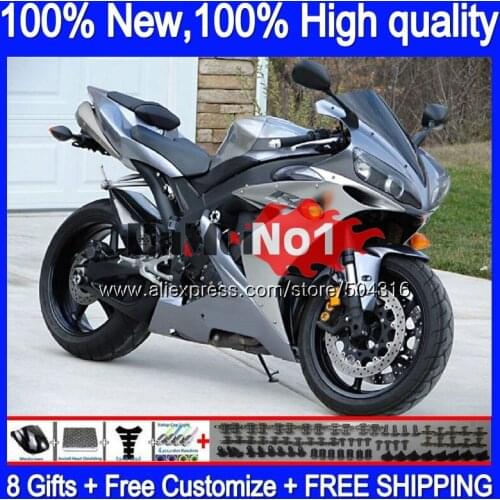 Body For YAMAHA YZF R 1 1000 CC YZF-1000 YZF1000 Silver grey 9MC.124 1000CC YZF R1 YZF-R1 YZFR1 2004 2005 2006 04 05 06 Fairing