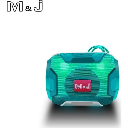 M&J Portable Bluetooth Speaker LED MINI Bluetooth Wireless Stereo Music Speaker Bass AUX TF FM Heavy Sound Box Loudspeakers