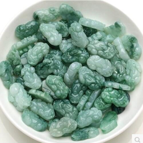 Natural jade pendant a jade pendant pendant jade Pixiu authentic Burma felicitous wish of making money lovers