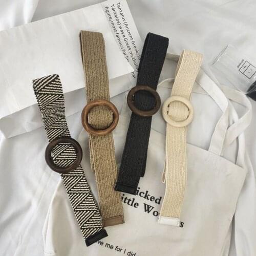 Boho Style Belt Women Dress Decor Belt Female Fashion Wild Elastic Braided Waist Band