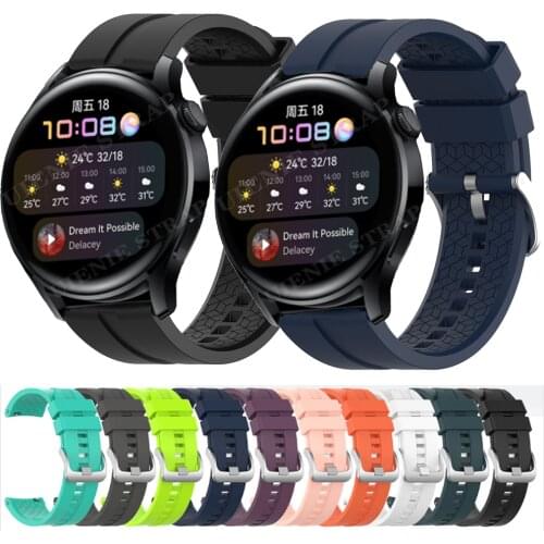 22mm Watch Band For Huawei Watch 3 / GT 2 46mm Strap Quick release Silicone Watchbands Sport Bracelet Watch3 Correa Wristband