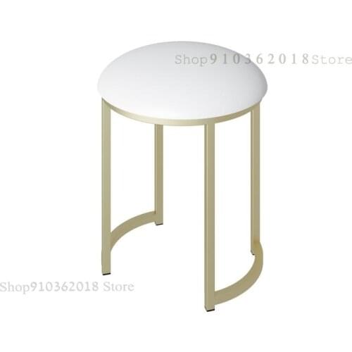 Nordic Light Luxury Ins Style Dressing Stool European Style Bedroom Light Luxury Makeup Stool Net Red Simple Modern Nail Round S