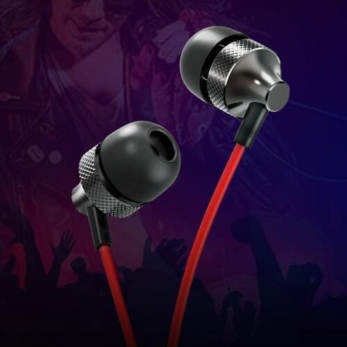 Stereo Heavy Bass Earphone In ear Wired Sport with Microphone Metal Headset For iPh Xiaomi Universal
