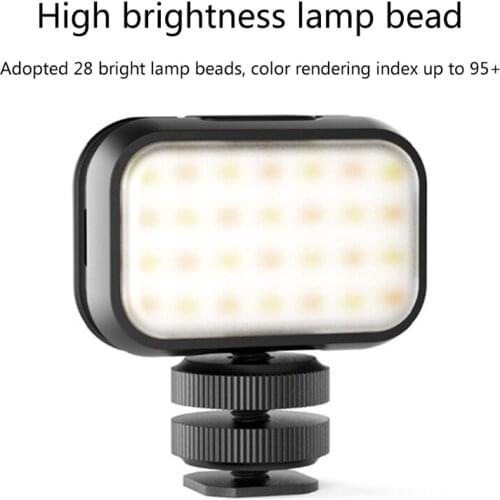 ULANZI VL28 6500K Mini LED Video Light GoPro Light Camera Light for Gopro 9 8 7 Hero iPhone 12 Pro Max 12 Mini 11 XS Fill Light