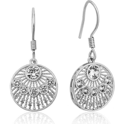 Tevuli 925 Sterling Silver Ethnic Pattern Lady Earrings