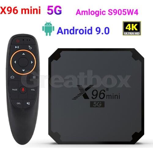 New X96mini 5G Media Player Amlogic S905W4 Mali 450MP Android 9.0 2.4G 5G Dual Wifi 100M LAN 4K H.265 HEVC Set Top Box TV Box