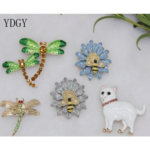 Ydgy Enamel Dragonfly insect brooch suit jacket with Brooch for men and women