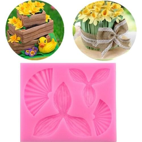 Daffodil VioletFlip Sugar Liquid Silicone Cake Decoration Tool Cake Mold DIY Baking Tools A026