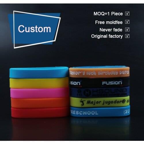 1 Piece Kids Silicone Custom Bracelets Personalized Wristbands Customized Name Wristands Bileklik Pulseira
