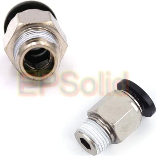 Free Ship 10PCS/Lot Air Pipe Fitting M5 1/8 1/4 3/8 1/2 Male Thread Push In Joint Air Connector Quick Fittings Pneumatic Push