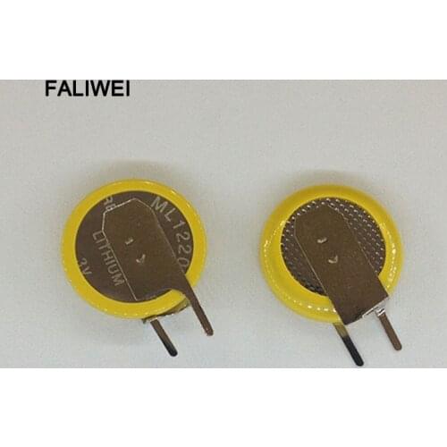 2pcs/lot ML1220 1220 Soldering foot Rechargeable 3V battery good quality