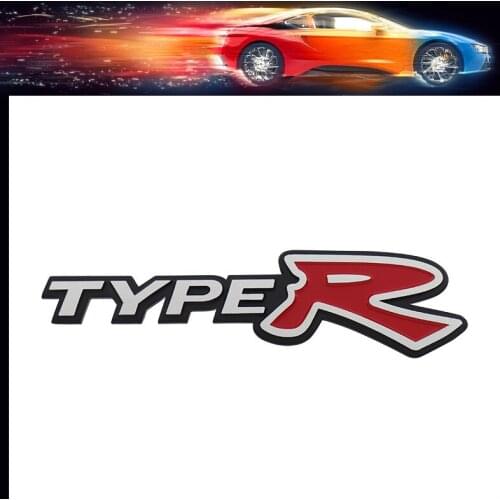3D Premium TYPE R TYPER car Hood Fender trunk Rear Bonnet Nameplate Decal Emblem Badge Sticker for Accord Civic Spirior Odyssey