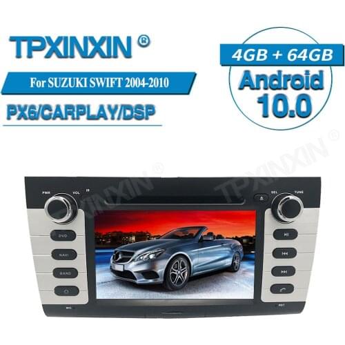 PX6 4+64G For SUZUKI SWIFT 2004-2006 Android 10 Car Multimedia Player GPS Navigation Audio Stereo Screen Head Unit Tape Recorder