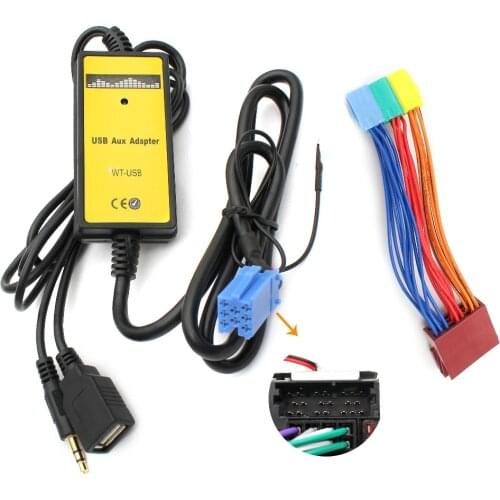 Car CD Changer MP3 3.5mm AUX USB Adapter AUX Cable for Audi 8Pin A2 A4 S4 A8 A8 AllRoad TT