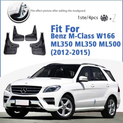 Mudguard For Benz M Class ML W166 ML300 ML350 ML500 2012-2015 Mudflaps Mudguards Accessories W/Running Board Splash Guard Fender