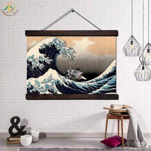 One Piece Anime Ocean Wave Wall Art Canvas Prints Painting Frame Scroll Painting Poster Decorative Picture Art Print Wall Poster