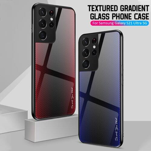 Case for Samsung Galaxy S21 Plus 5G Tempered Glass Phone case for samsung s21+ s21 ultra s21 back cover fundas for galaxy s21 5g