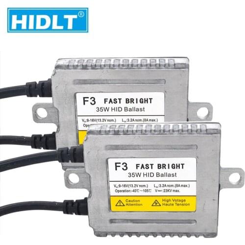 HIDLT 2PCS AC HID Xenon Ballast 12V 35W HID Silm Digital Block Ignition Ballast For Car Light Xenon Bulb Kit H1 H7 H11 9005 9006