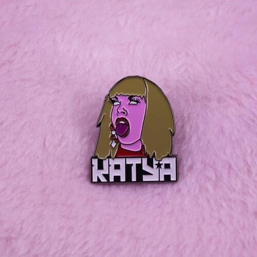 Katya Zamolodchikova badge super star from Rupauls Drag Race trendy party favor