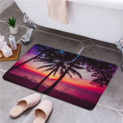 Coconut Tree Entrance Door Floor Mat Door Mat Non-Slip Foot Pad Home Welcome Carpet For Hallway Bath Kitchen Doormat