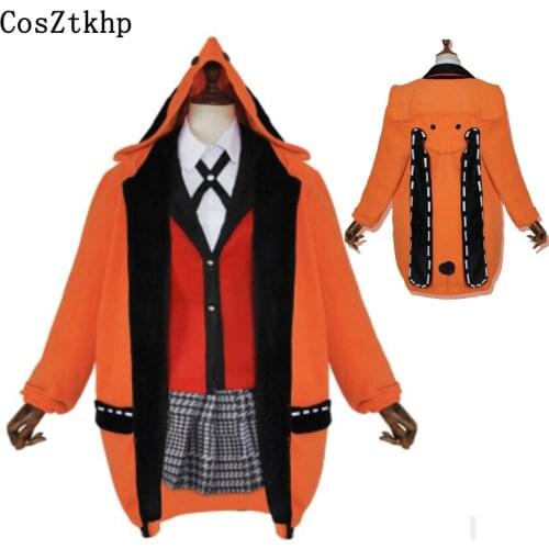 Anime Kakegurui Cosplay Figure Yomotsuki Runa Cosplay Costume JK School Girls Uniform Hoodie Halloween Dress For Women